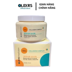 Kem Ủ Tóc Phục Hồi, Suôn Mượt Olexrs Hair Salon Argan Oil Collagen Complex Repair Mask 500ml