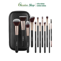 Bộ Cọ Trang Điểm 12 Cây Lông Siêu Mượt Tặng Túi Da Cao Cấp RANCAI