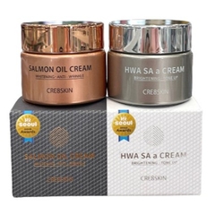Set Kem Dưỡng Da Cá Hồi Salmon oil cream và Hwa sa a cream Cre8skin mini 20gx2