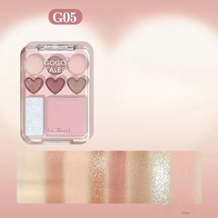 Bảng Phấn Mắt Phấn Má 8 Màu GOGO TALES Stick Sweet Heart Powder Blusher Eyeshadow Palette GT609 9.5g