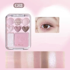 Bảng Phấn Mắt Phấn Má 8 Màu GOGO TALES Stick Sweet Heart Powder Blusher Eyeshadow Palette GT609 9.5g