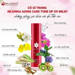 Kem Chống Nắng Mijunka Aging Care Toneup UV Milk SPF50+/PA++++ Nhật Bản 30ml