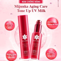 Kem Chống Nắng Mijunka Aging Care Toneup UV Milk SPF50+/PA++++ Nhật Bản 30ml