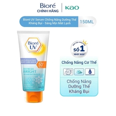 Serum Dưỡng Thể Chống Nắng Kháng Bụi Bioré UV Anti-Pollution Body Care Serum SPF 50+/PA+++ 150ml