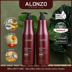 DẦU GỘI XẢ ALONZO BRILLIANT CHĂM SÓC TÓC NHUỘM 300ml - 1000ML