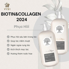 DẦU GỘI XẢ BIOTIN COLLAGEN (CHAI DẸT 2024) TRẮNG PHỤC HỒI 1000ML