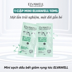 Dầu gội xả Elvawell phục hồi/ kiềm dầu/ trị gầu dạng gói 10ml (DÙNG THỬ, DU LỊCH, CÔNG TÁC)