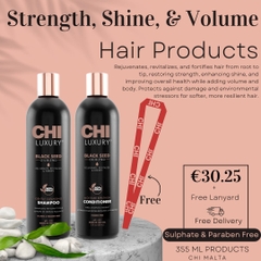 Dầu gội xả CHI Luxury Black Seed Oil(CHI Luxury Black Seed Oil Gentle Cleansing Shampoo & Moisture Replenish Conditioner) 355ml 739ml