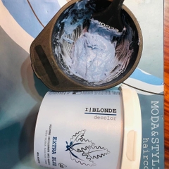 Bột tẩy xanh (khử cam) Elgon lgon I-Blonde Extra Blue Bleach 500g