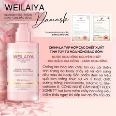 Kem Body Truyền Trắng Nâng Tone Bảo Vệ Da Weilaiya White Tone-Up Body Cream SPF30 PA+++ 200ml