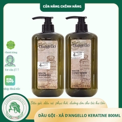 DẦU GỘI XẢ, HẤP D'ANGELLO KERATIN 500ML 800ML