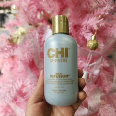 Tinh dầu dưỡng tóc CHI Keratin Silk Infusion(CHI Keratin Silk Infusion Leave-In Reconstructing Treatment)  59ml - 177ml