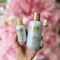 Tinh dầu dưỡng tóc CHI Keratin Silk Infusion(CHI Keratin Silk Infusion Leave-In Reconstructing Treatment)  59ml - 177ml