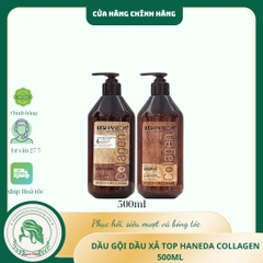 Dầu Gội Xả Top Haneda Collagen Shampoo & Conditioner 500ml - 785ml