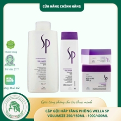 Dầu gội và dầu hấp tăng phồng Wella SP Volumize Mask & Shampoo 1000ml-400ml