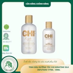 Tinh dầu dưỡng tóc CHI Keratin Silk Infusion(CHI Keratin Silk Infusion Leave-In Reconstructing Treatment)  59ml - 177ml