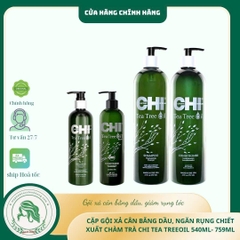 Dầu gội xả CHI tinh dầu tràm trà (CHI Tea Tree Oil Shampoo & Conditioner) 340ml - 739ml