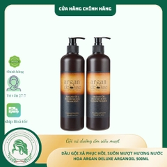 Dầu Gội và dầu xả dưỡng ẩm Argan Deluxe (Argan Oil Nourishing Shampoo & Conditioner) 500ml - 1000ml