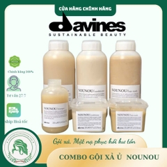 Bộ sản phẩm DAVINES NOUNOU gồm dầu gội, dầu xả và hấp – được thiết kế đặc biệt cho tóc nhuộm, tẩy, tóc khô yếu cần phục hồi sâu