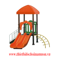 Nhà 1 khối cầu trượt kép Nhà 1 khối cầu trượt kép