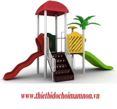 Cầu Trượt hai máng đơn Cầu Trượt hai máng đơn