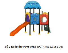 Bộ 2 khối cầu trượt đơn Bộ 2 khối cầu trượt đơn