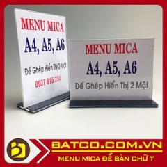 Menu mica chữ T