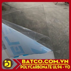 Tấm Polycarbonate  trong suốt chuẩn chống cháy UL94-V0