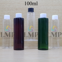 Chai PET vai ngang nắp vặn trơn 100ml
