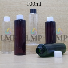 Chai PET vai ngang nắp vặn trơn 100ml