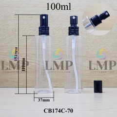 Chai PET vai ngang đầu nhôm giọt cao 100ml