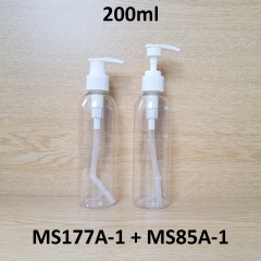 Chai trong vai tròn vòi van sọc trắng 200ml