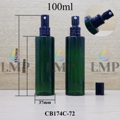 Chai PET vai ngang đầu nhôm giọt cao 100ml