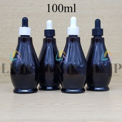Chai đèn dầu nắp bóp khoen nhựa sọc 100ml