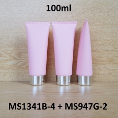 Tuýp tròn hồng nhám nắp bạc 100ml