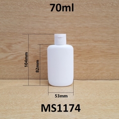 Chai HDPE trắng nắp bật 70ml