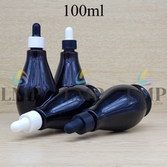 Chai đèn dầu nắp bóp khoen nhựa sọc 100ml