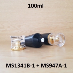 Tuýp tròn đen nhám nắp vàng 100ml