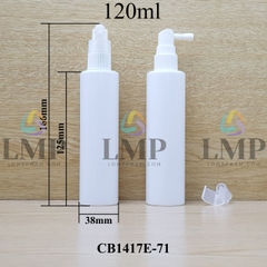 Chai PETG vai ngang đầu xịt mũi 90 độ