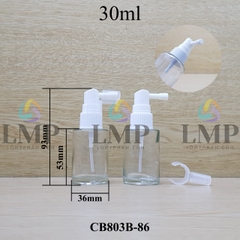 Chai thủy tinh đầu xịt mũi 90 độ