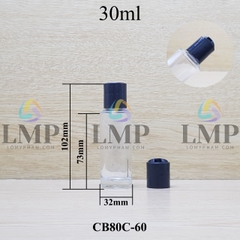 Chai thủy tinh nắp nhấn