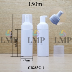 Chai tạo bọt nắp trắng
