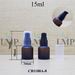 Chai thủy tinh vát đầu xịt giọt 1 viền 15ml