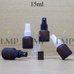 Chai thủy tinh vát đầu phun sương sọc 15ml