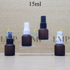 Chai thủy tinh vát đầu phun sương sọc 15ml