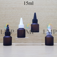 Chai thủy tinh vát nắp nhọn sọc 15ml
