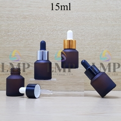 Chai thủy tinh vát nắp bóp khoen nhôm 15ml