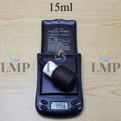 Chai thủy tinh vát nắp bóp khoen nhựa trơn 15ml