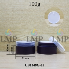 Hũ PET thân mờ nắp nhựa 100g