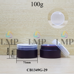 Hũ PET thân mờ nắp nhựa 100g